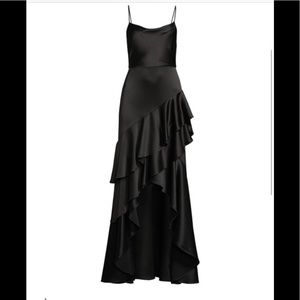 Alice + Olivia Lauralei Ruffle High-Low Gown